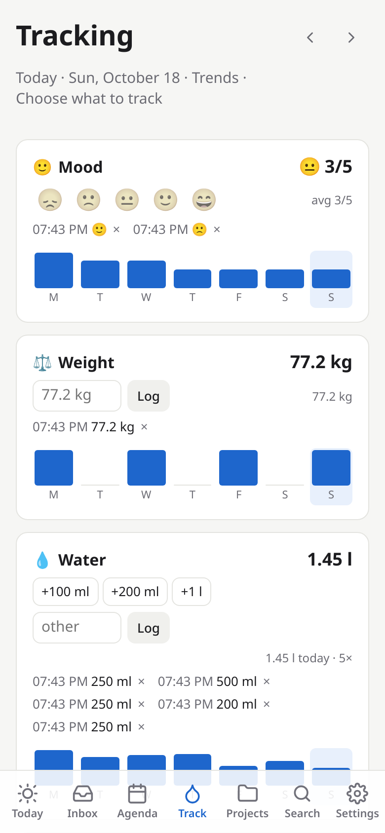 Tracking on a phone